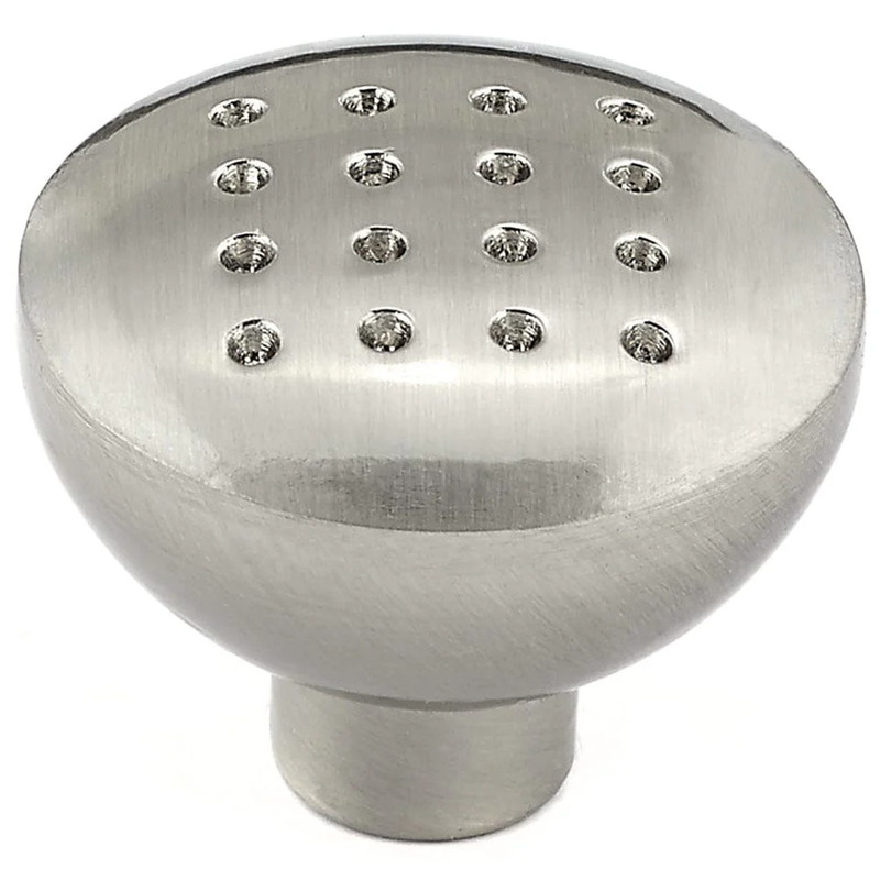 Contemporary Knob - Textured Head - 1-5/16" D - Brushed Nickel